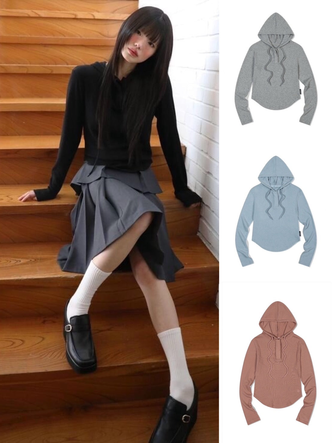 【Uglyshadow】BASIC CROP HOODIE