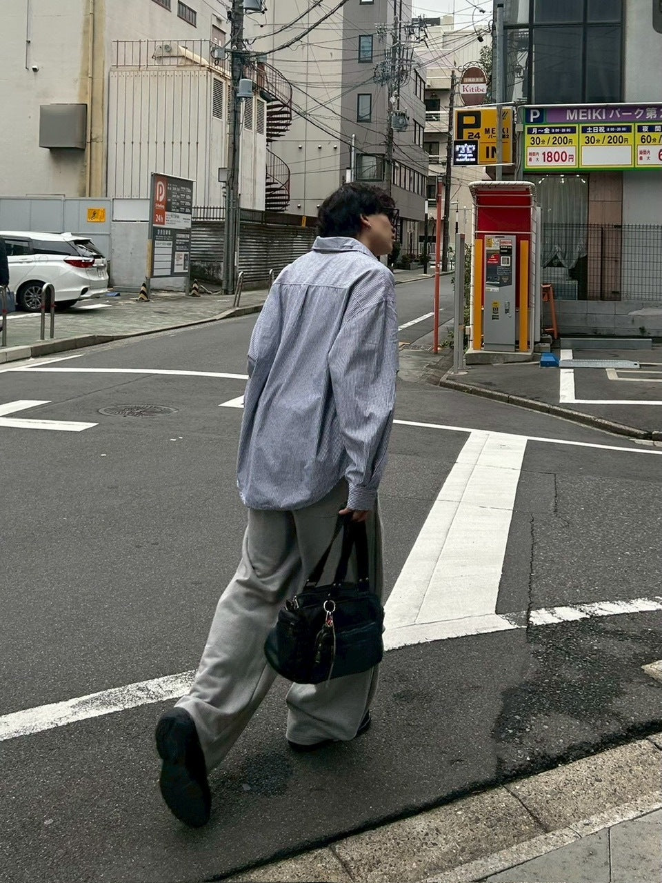 受注制【Chikashitsu +】side snap button sweat pants (2color)