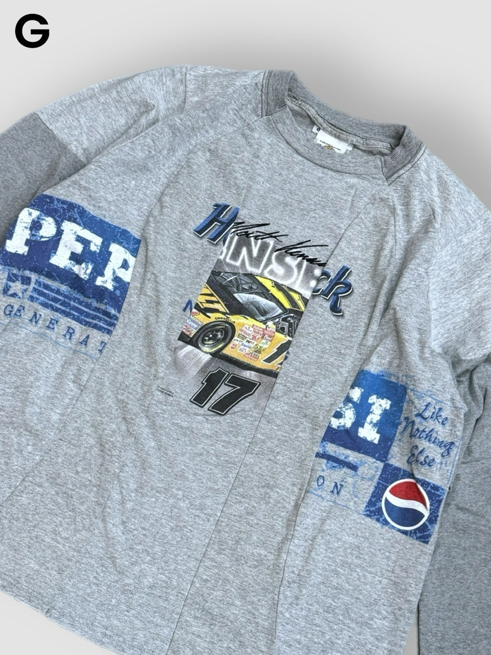【Re +】cutting switch long sleeve (gray)