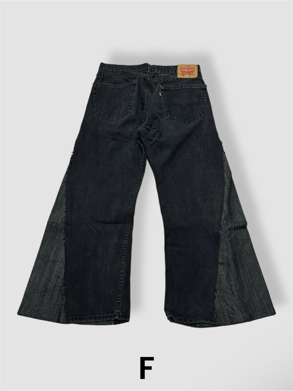 【Re +】newold docking flare denim pants (black)