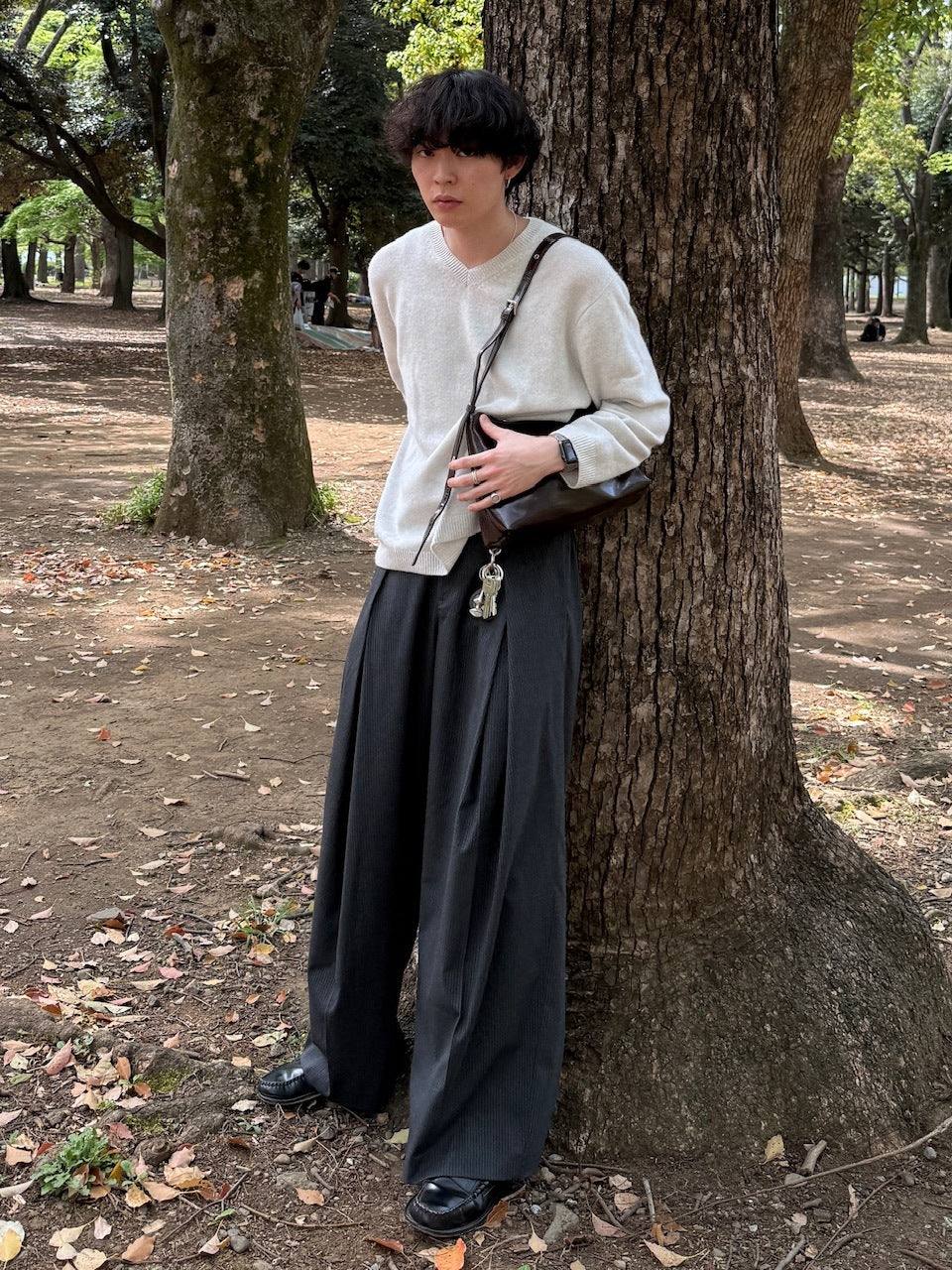 東京店WEB限定受注制【Chikashitsu +】PU Leather cross bag (4color)