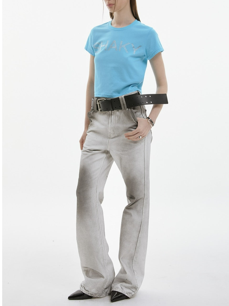 【ESC STUDIO】attractive bootcut jeans/ 【イーエスシーステュディオ】アトラクティブブーツカットデニムパンツ