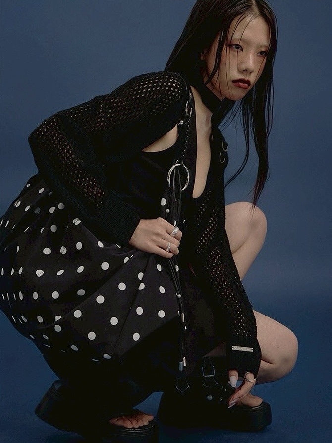 【NOT KNOWING】Braided Dot Shoulder Bag / 【ノットノーイング】ブレイデッドドットショルダーバッグ