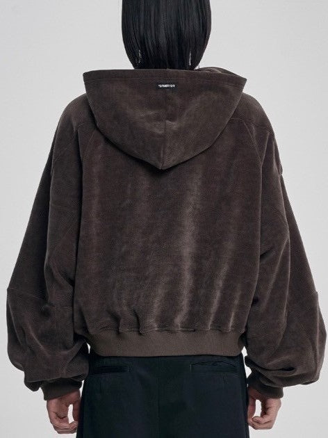 【AJOBYAJO】Corduroy Short Zip-Up Hoodie / 【アジョバイアジョ】コーデュロイショートジップアップパーカー