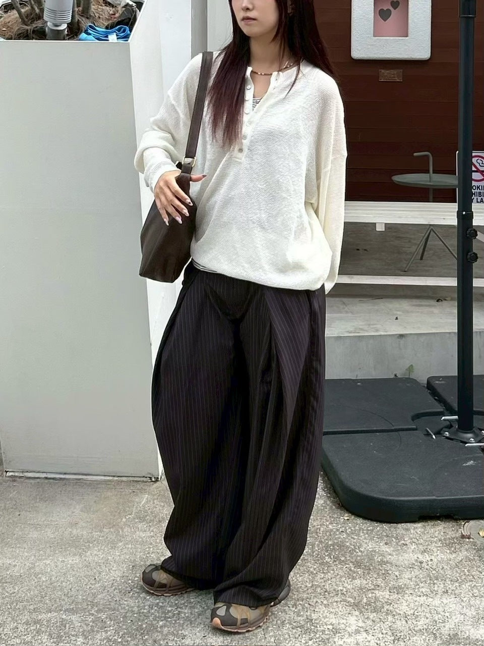 【Chikashitsu +】light touch henry neck knit / 【チカシツプラス】ライトタッチへンリーネックニット (3color)