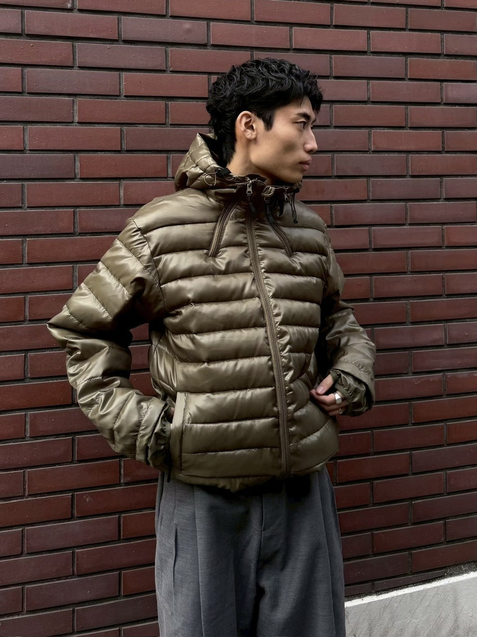 受注制【Chikashitsu +】5 zip puffer jacket / 【チカシツプラス】ファイブジップパファージャケット (4color)