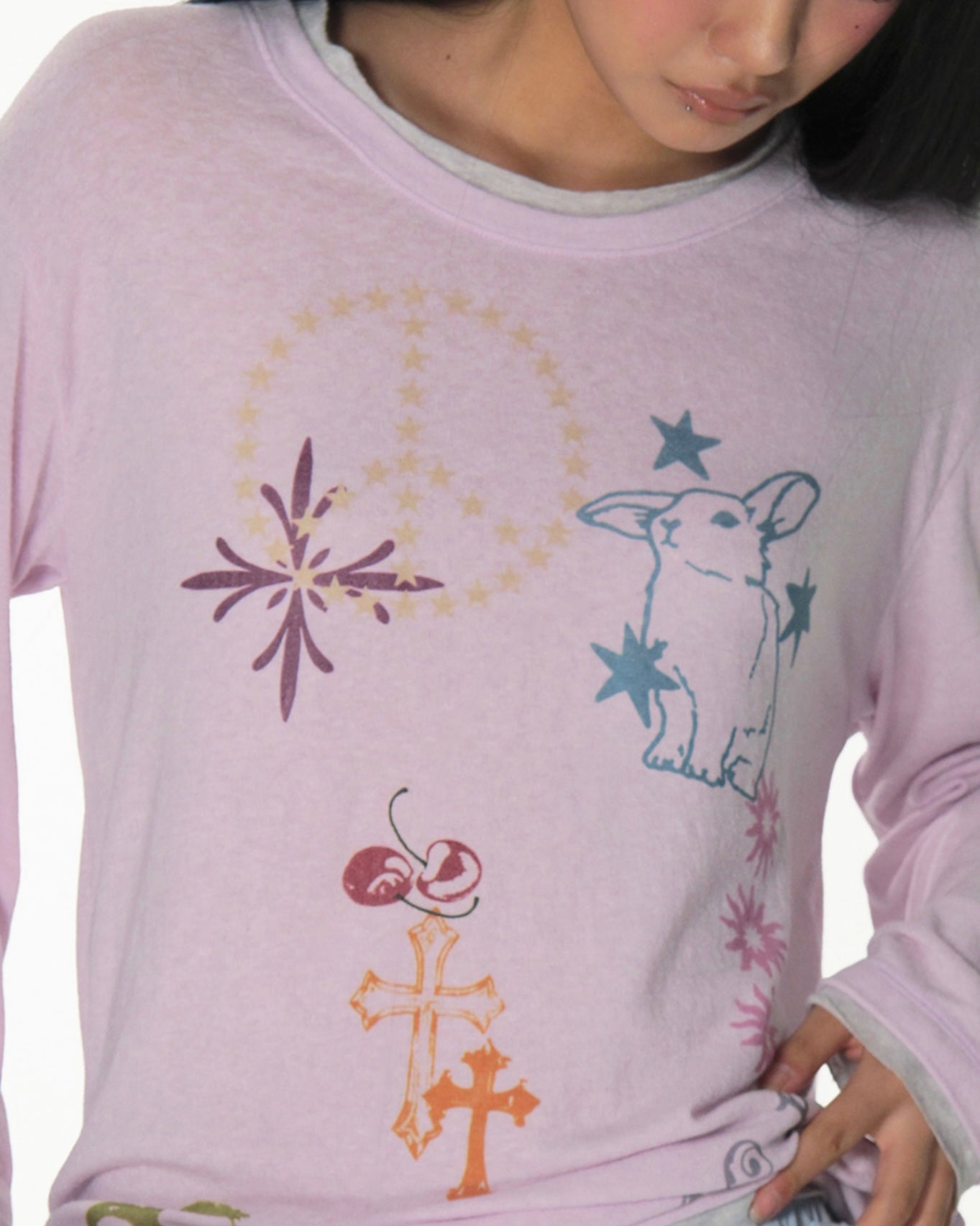 【CRANK】TATOO LAYERED TOP