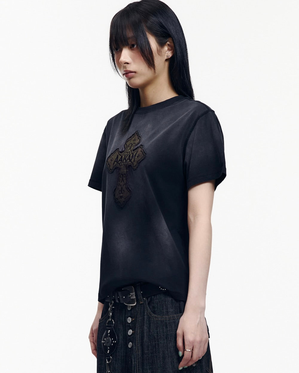 【AAKAM】Dust Fade CROS2 Half Top