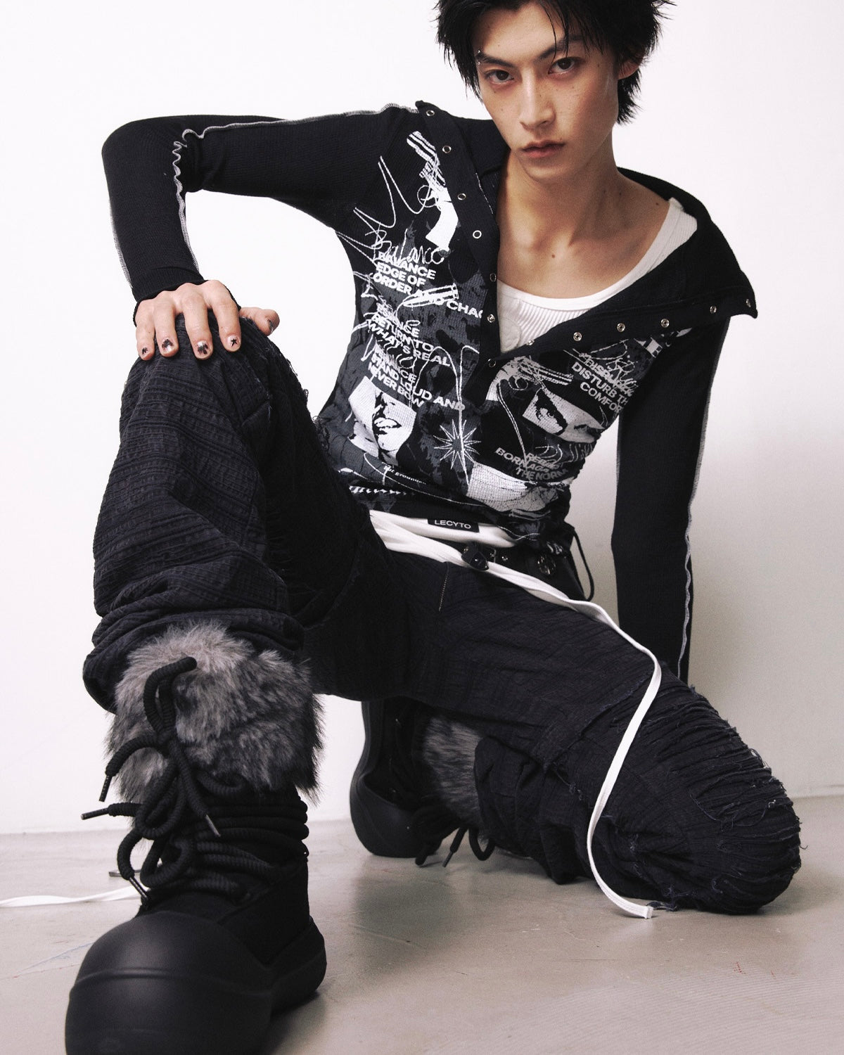 【LECYTO】Skadi Rope Fur Boots