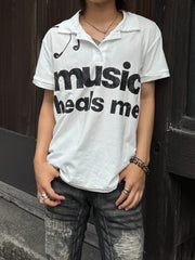国際配送【RENOL】music polo shirt