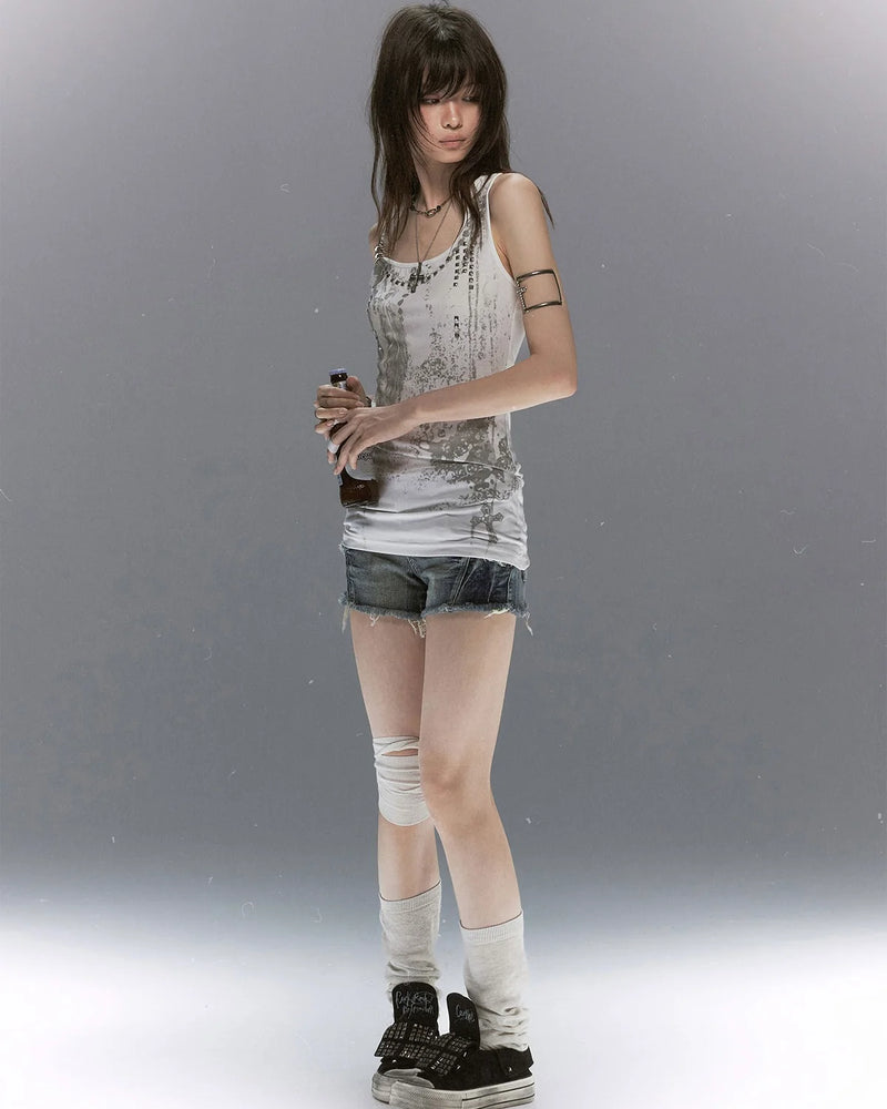 【Cest Nous】Feather rivet camisole