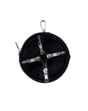 ★【LOIN ARMIS】Cross Zipper Leather Circle Coin Case