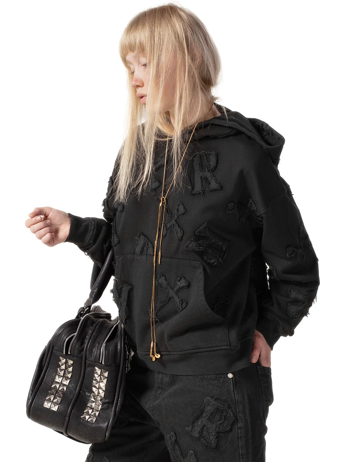 【RACER WORLDWIDE】Black Patch Hoodie