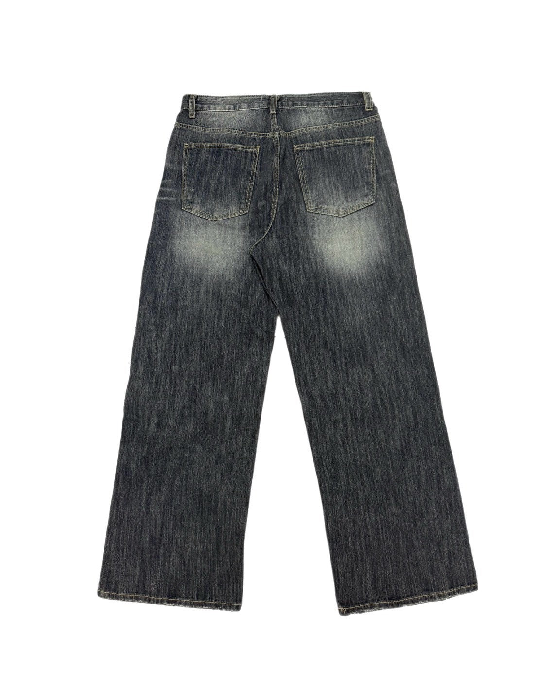 受注制【OaKS】faded wide-leg denim pants