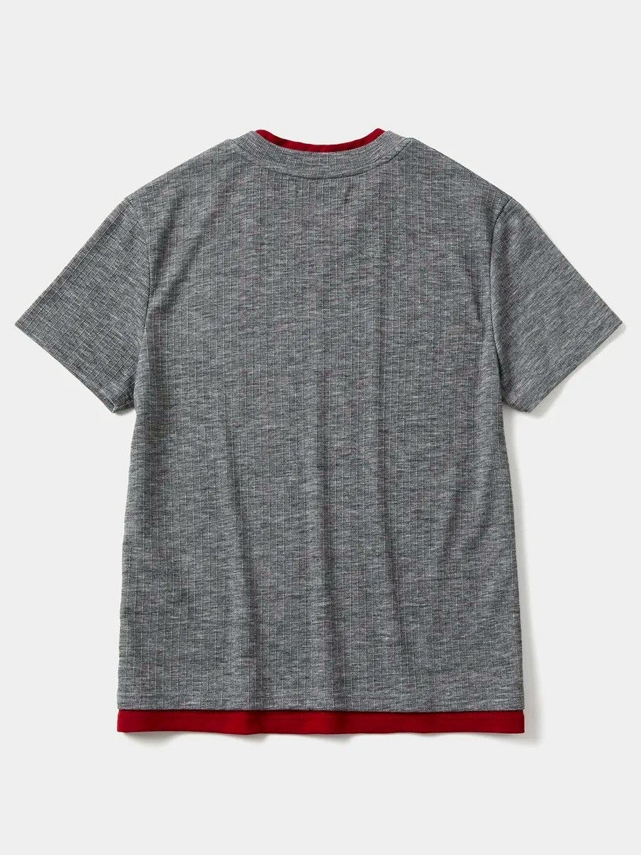 【DNSR】Layered V-Neck Half T-Shirt
