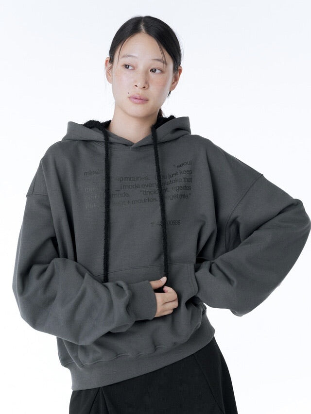 【Miseki seoul】Quote sweat hoodie