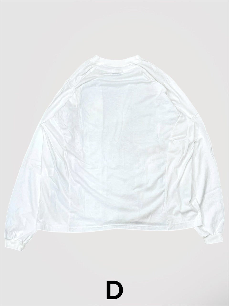 【Re +】cutting switch long sleeve (white)