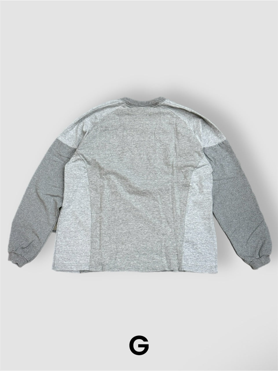 【Re +】cutting switch long sleeve (gray)