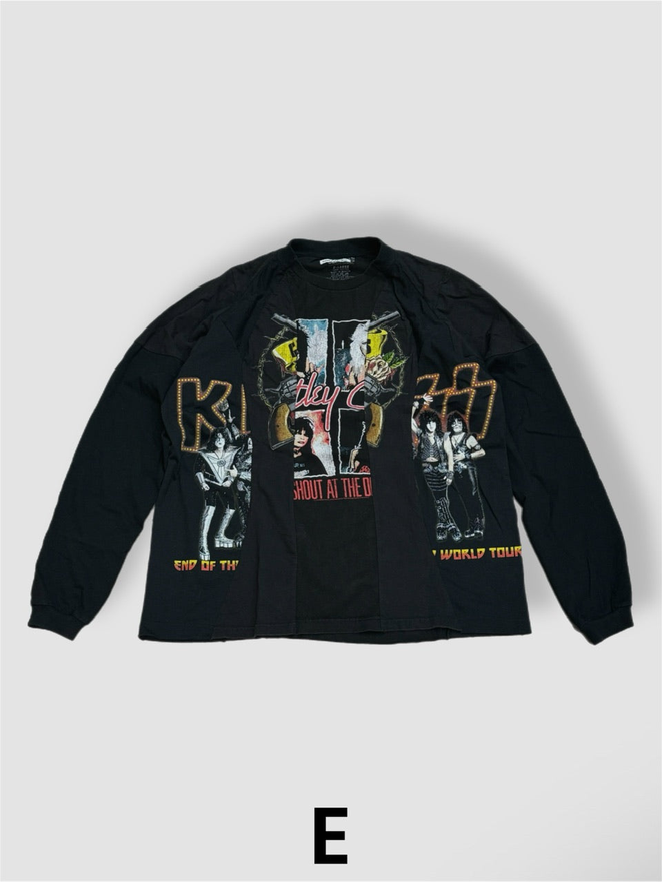 【Re +】cutting switch long sleeve (black)