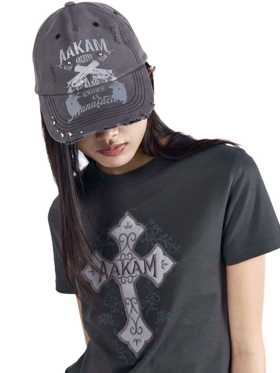 【AAKAM】Pistol Studded Ball Cap