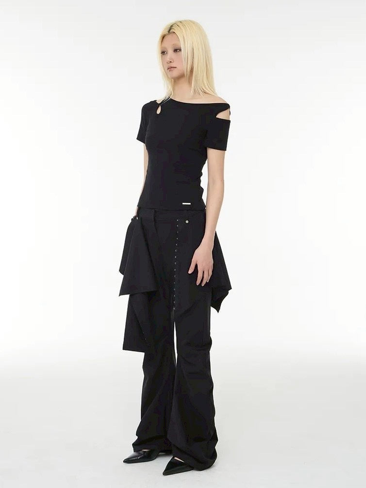 【ROCK CAKE】Shoulder Cutout Top