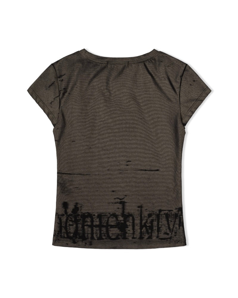 【bonienkiye】Laser-Etched Tee