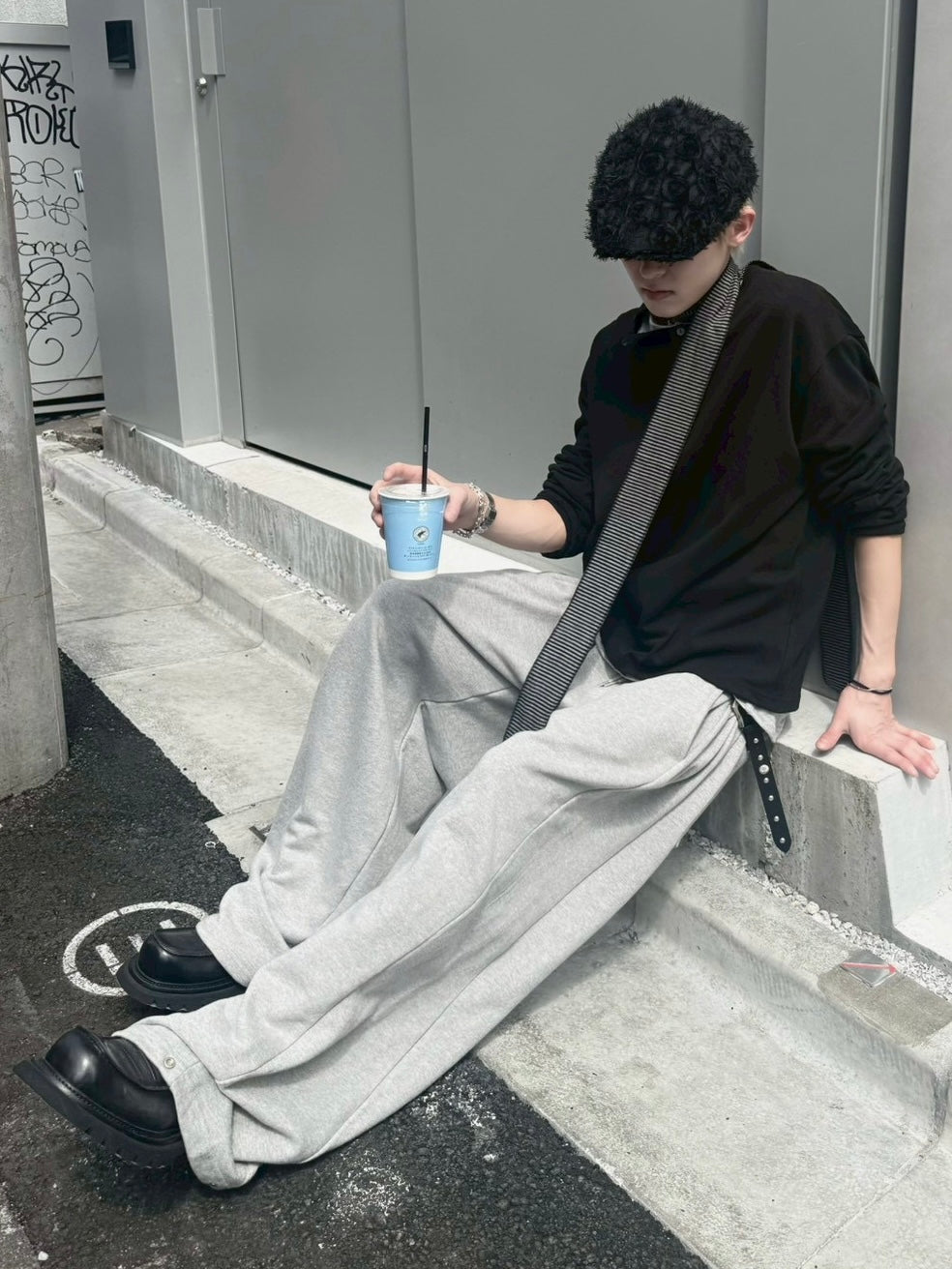 4/18 20:00発売 受注制【nmtc+】double button henry neck long sleeve (2color)