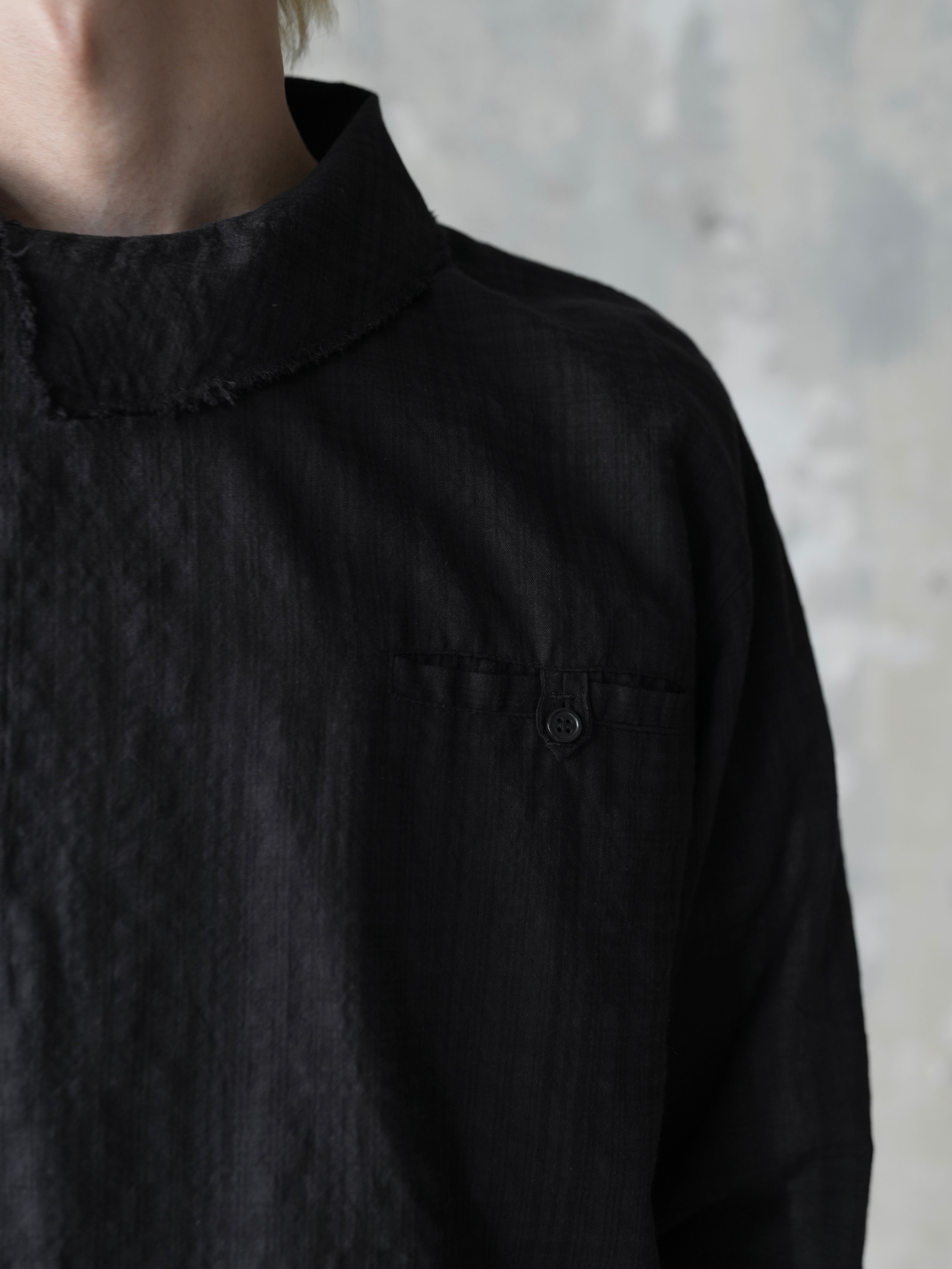 【Lee fi Ne】Offset Sheer Check Shirt