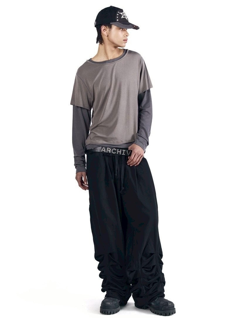 【AAKAM】Contrast Layered Long Sleeve