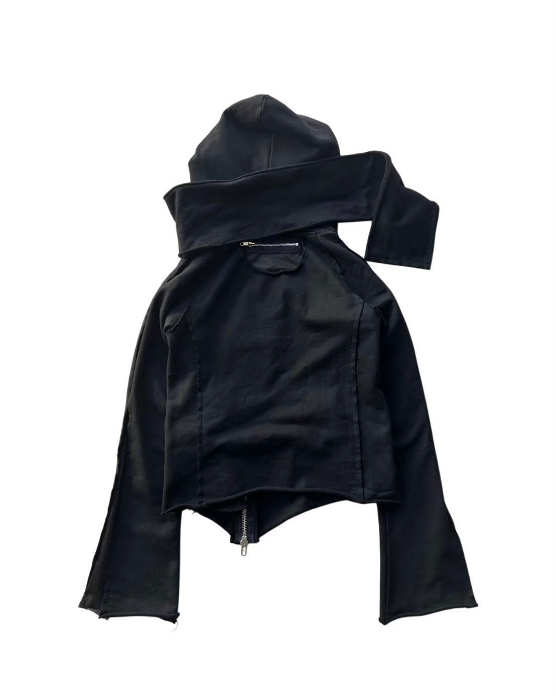 【YIKAI LABORATORY】COCOON ASYMMETRIC ZIPPER HOODIE