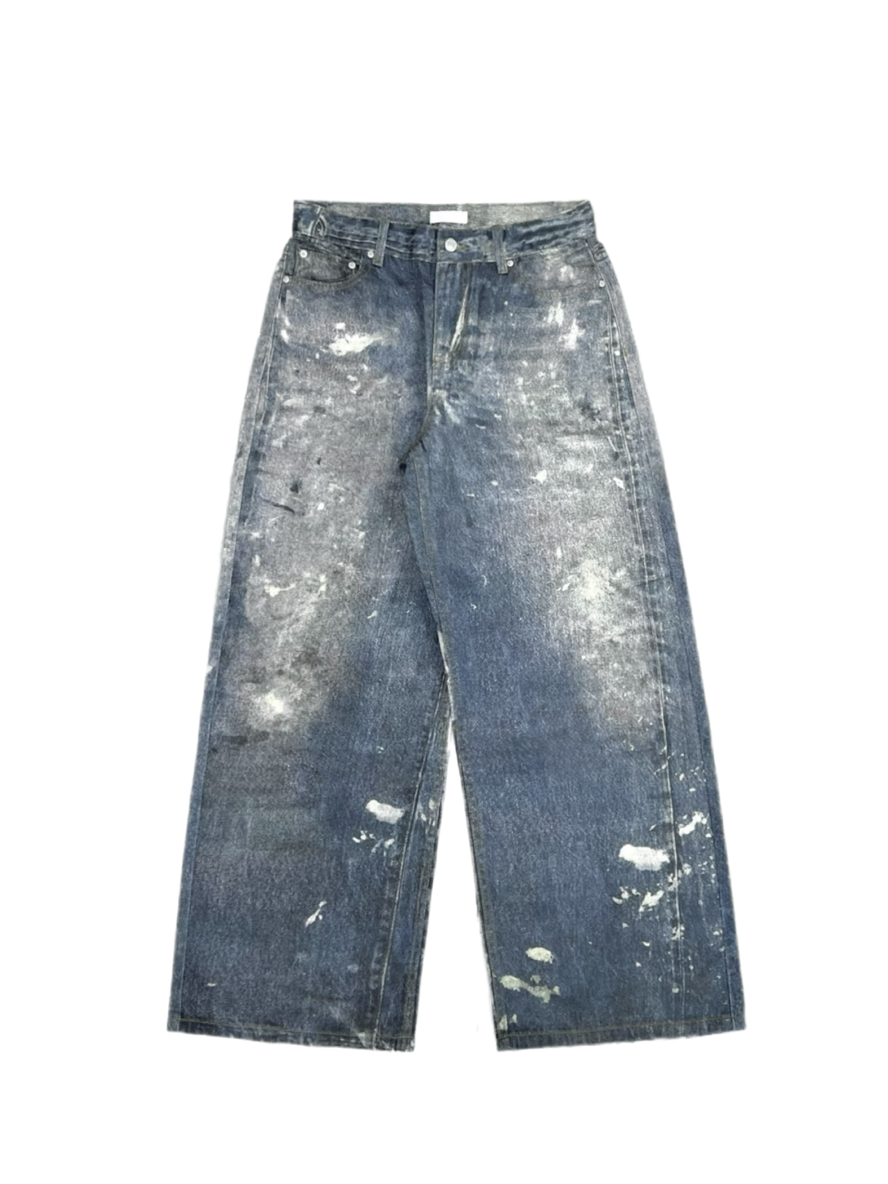 4/24 20:00発売 受注制【Chikashitsu +】degital print wide denim pants
