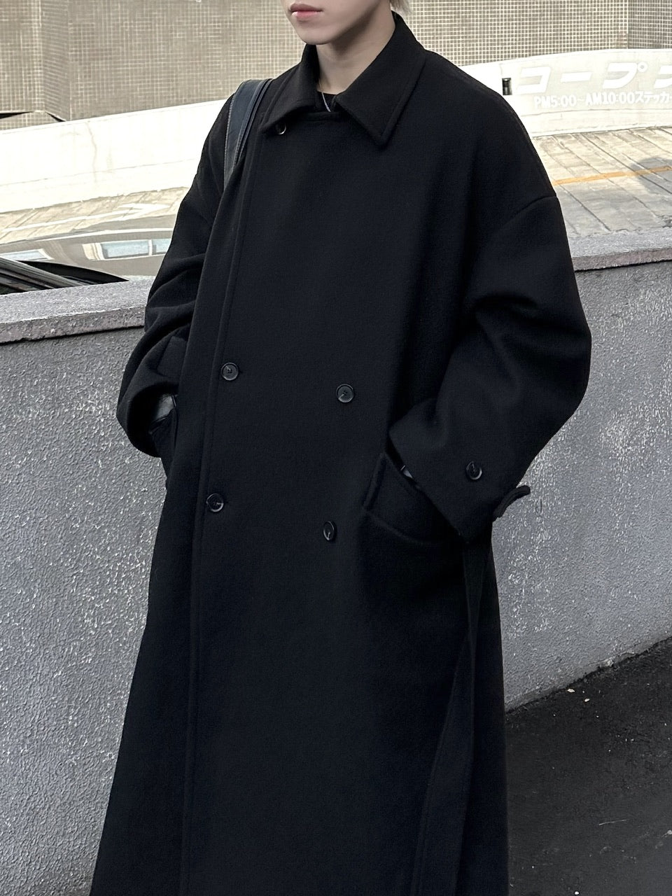 大阪店WEB限定【Chikashitsu +】oversized wool double coat (2color)