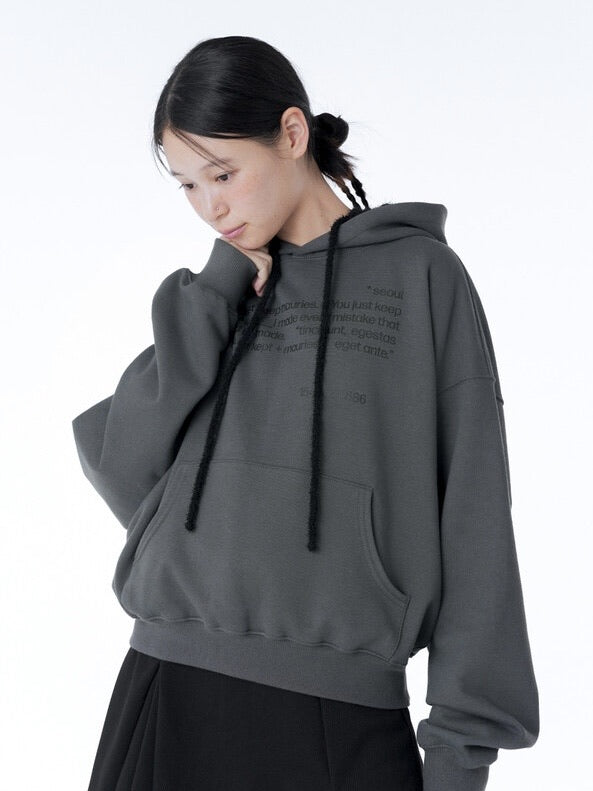 【Miseki seoul】Quote sweat hoodie