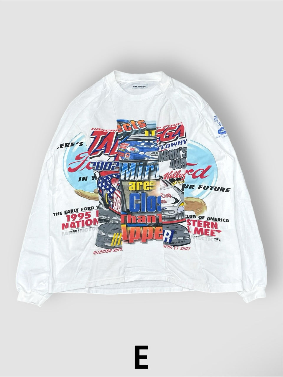 【Re +】cutting switch long sleeve (white)