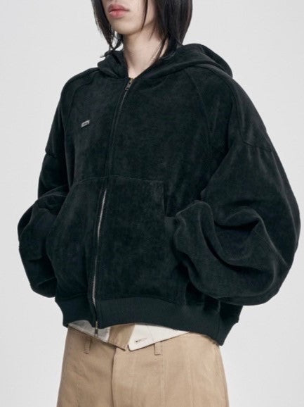 【AJOBYAJO】Corduroy Short Zip-Up Hoodie / 【アジョバイアジョ】コーデュロイショートジップアップパーカー