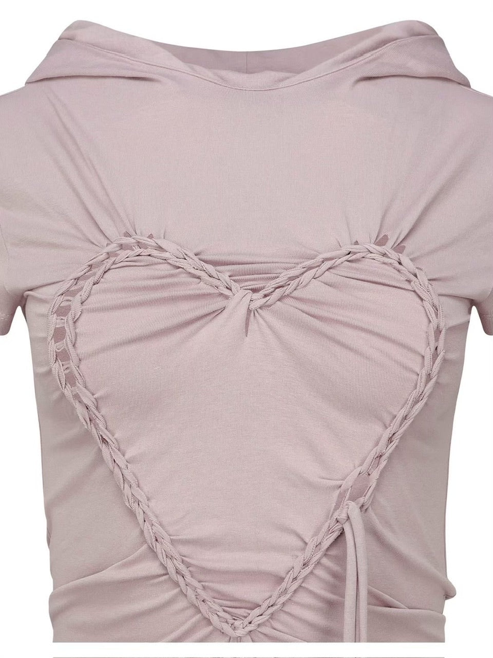 【NACHE】HEART BRAID HOODIE T-SHIRT