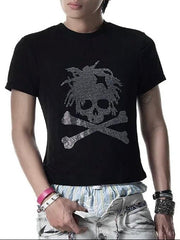 【CH2】MOREFLEX RHINESTONE SKULL TSHIRT