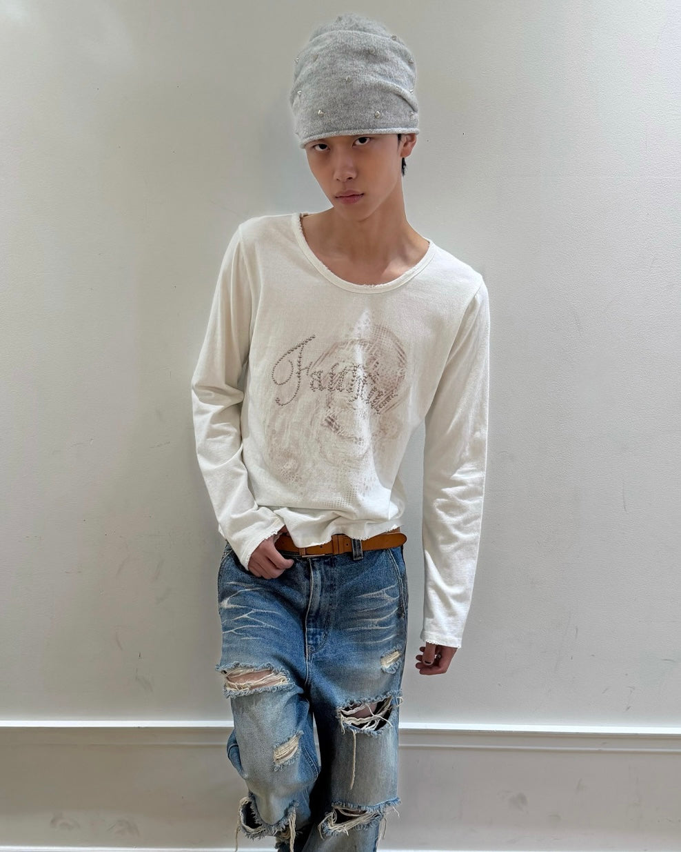 【LECYTO】Spike Studded Knit Beanie