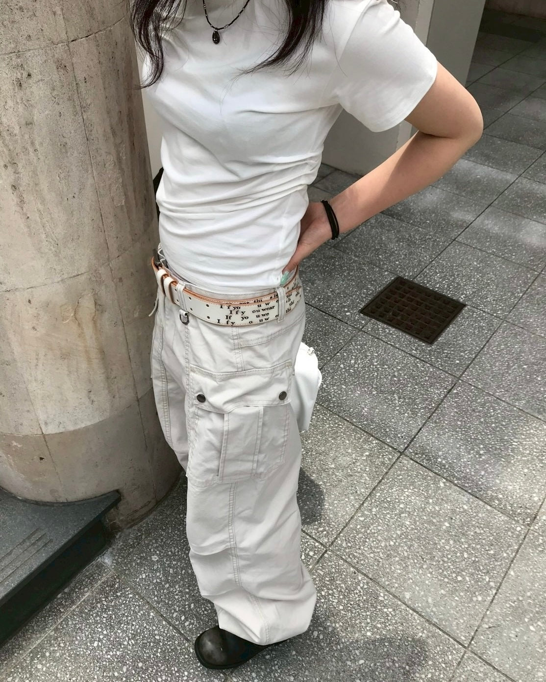 【OaKS】Deep-dyed Cut-out Pants (2color)
