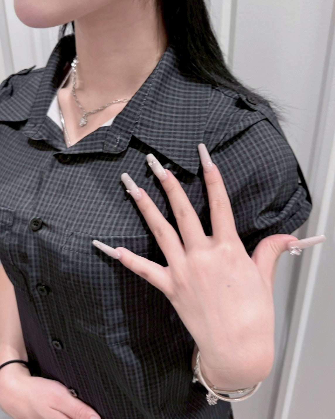 受注制【nmtc+】Roll-Up Check Shirt