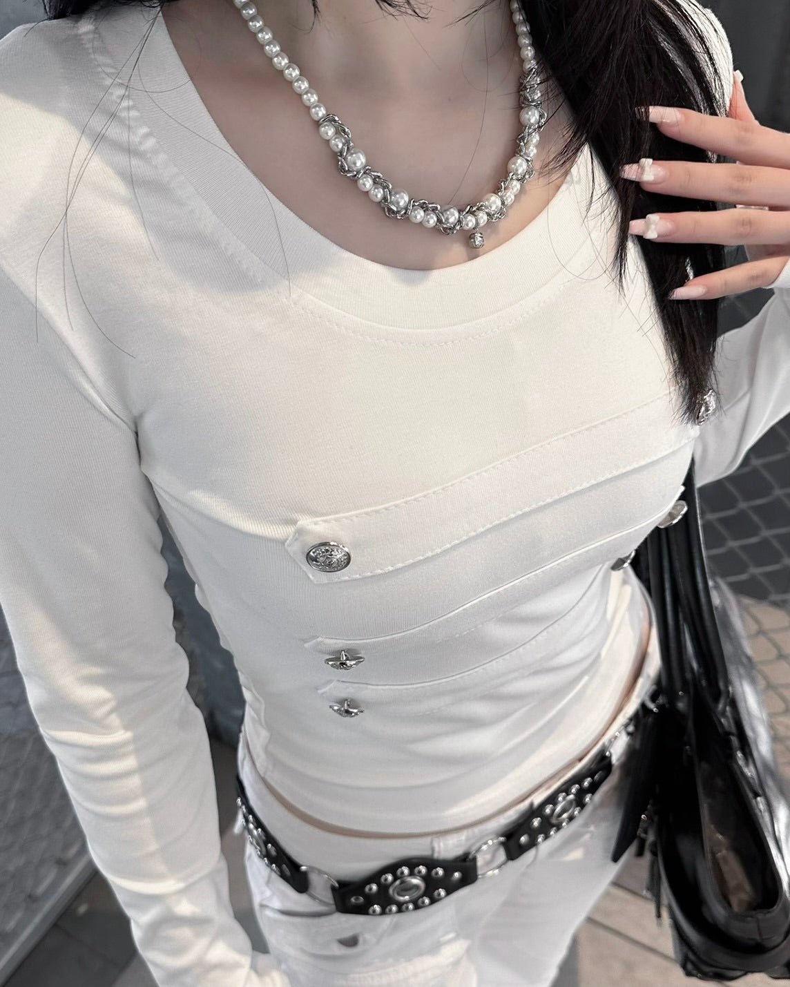 受注制【nmtc+】Napoleon Button Top (2color)