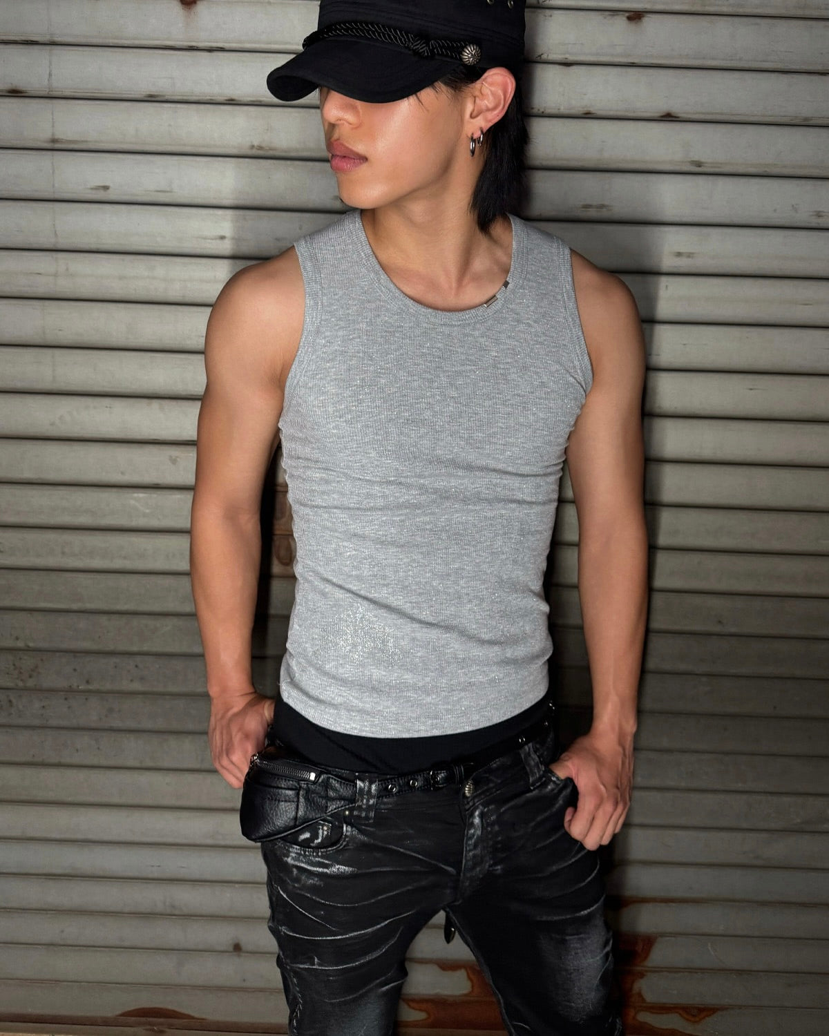 【LECYTO】Glitter Rib Sleeveless