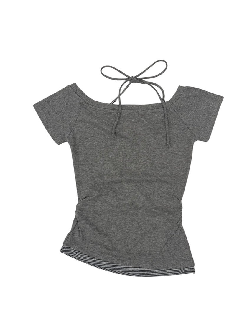 6/19 20:00発売 受注制【nmtc+】Anco Studded Halter Neck Tee (3color)