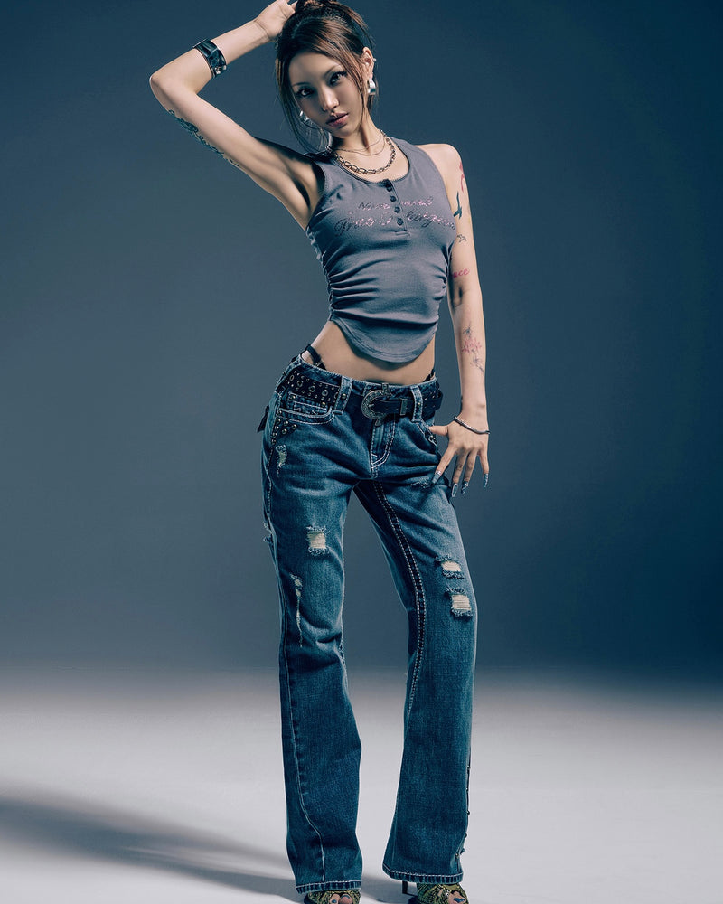 【NOMANUAL×TRUE RELIGION】NO RELIGION BOOTCUT DENIM PANTS