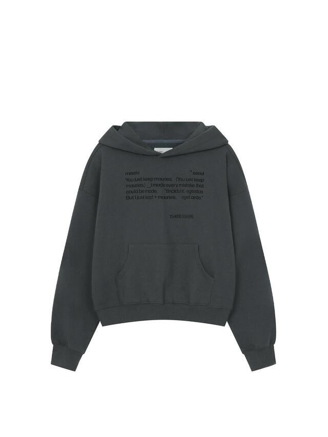 【Miseki seoul】Quote sweat hoodie