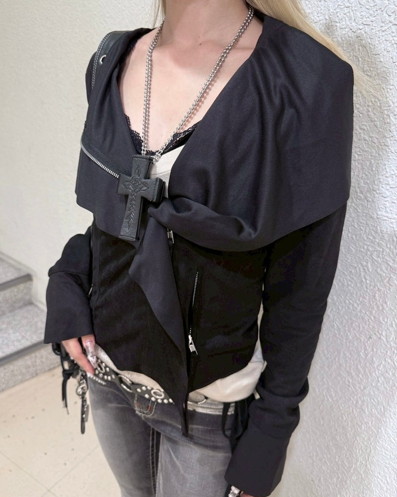 受注制【nmtc+】suede zip jacket