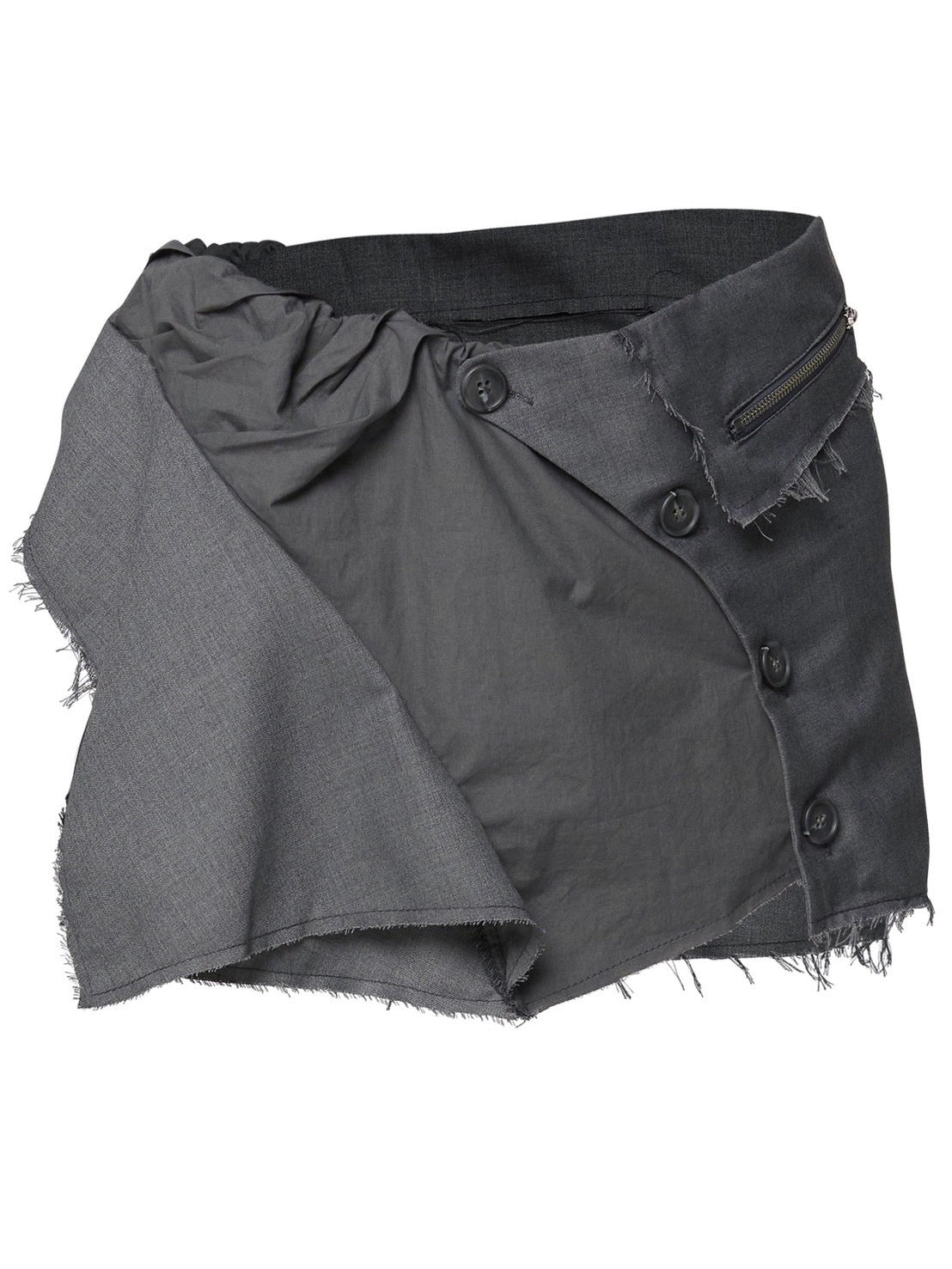 6/22 21:00発売【FLAREUP】Asymmetrical Layered Mini Skirt