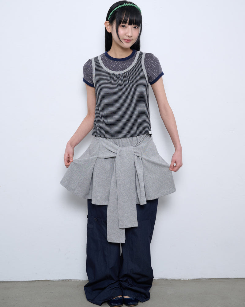 【TUOMIO】STRIPE TIE DRESS