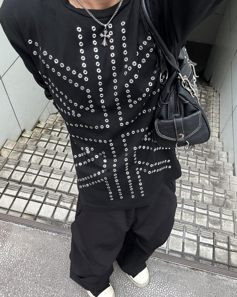 国際配送【RENOL】union jack eyelet long sleeve tee