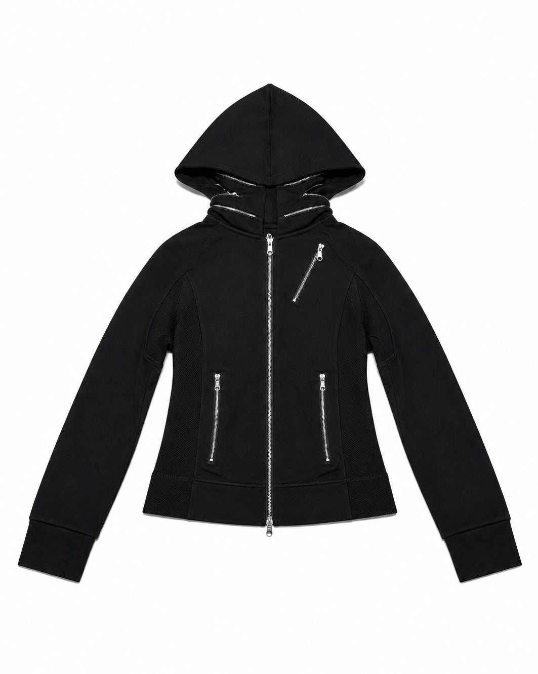 国際配送【Never mind the XU】SLIM MULTI-ZIP HOODIE